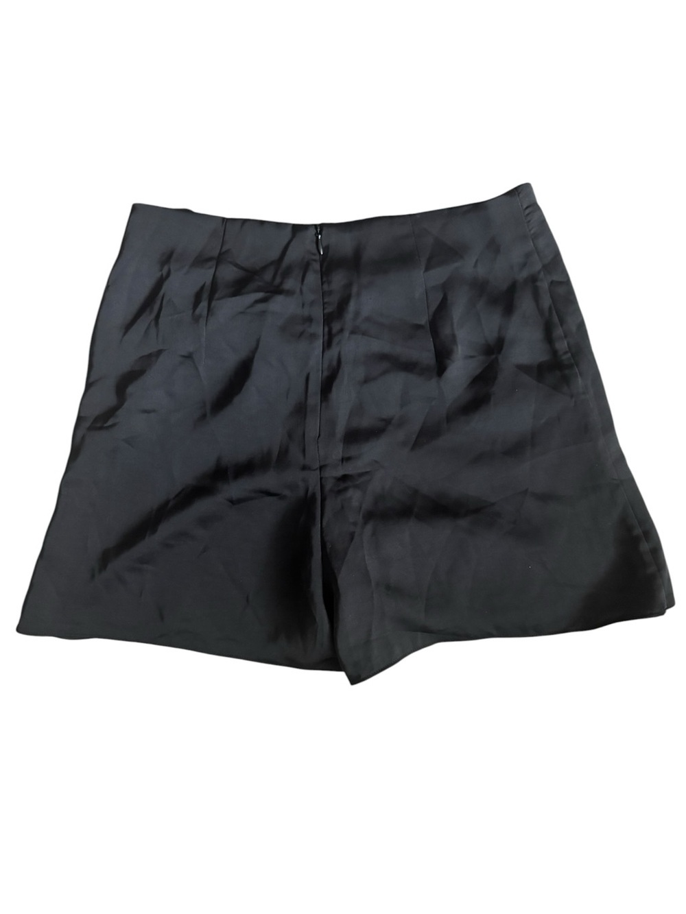 DO+BE Black Satin Side Knot Asymmetrical Flap Skort - Picture 2 of 7